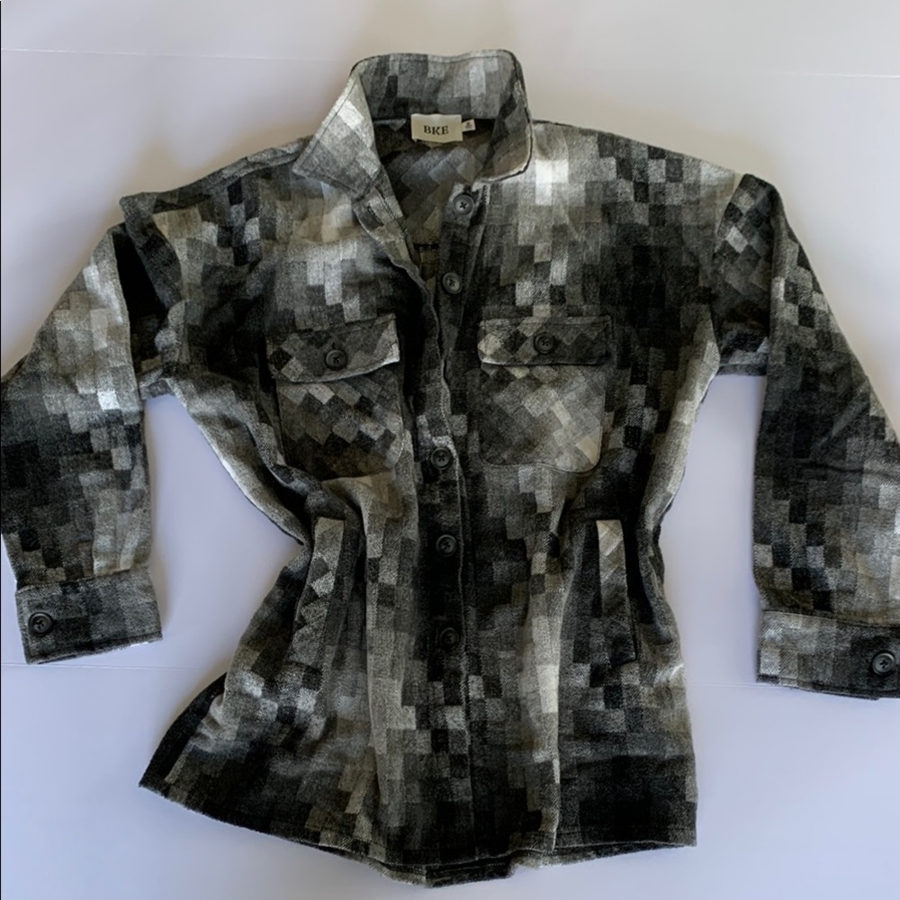 BKE Monochrome Checkered Jacket